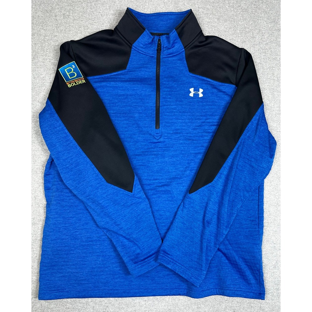Under Armour 1/4 Zip Pullover Mens XXL Blue‎ Space Dye Better Brighter Bolder